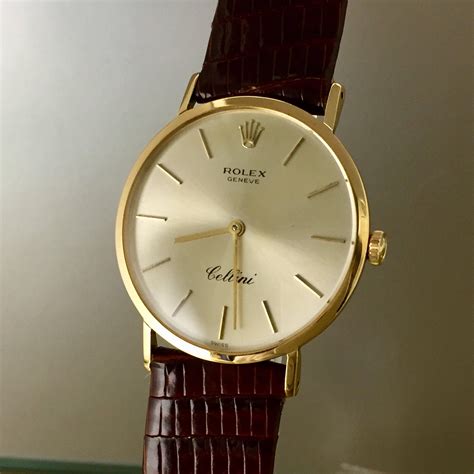 vintage gold rolex cellini watch.